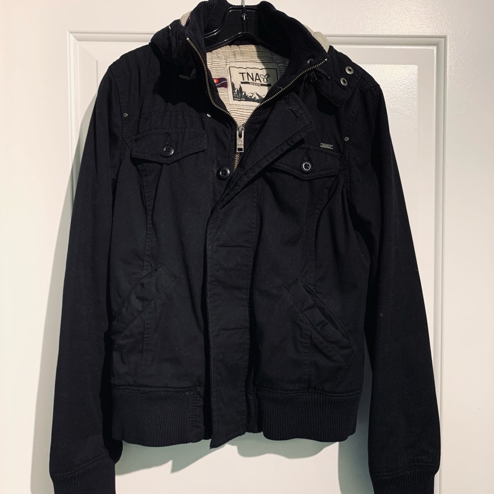 TNA Black Winter Coat Size Medium